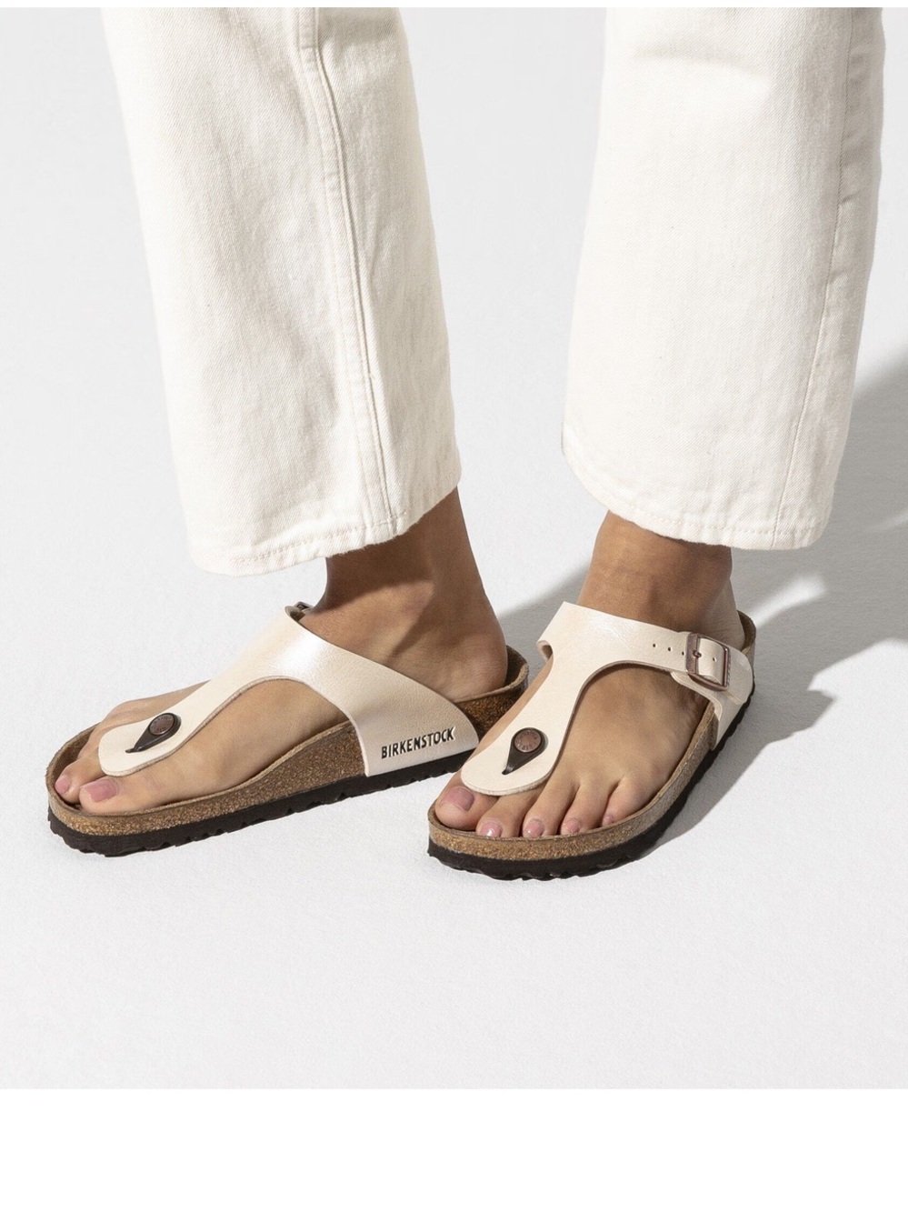 Birkenstock Gizeh  Birko-Flor Color: Graceful Pearl White size UK 38 US 7-7.5